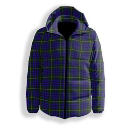 ScotsTee Shop Scottish Marshall of Keith Premium Tartan Down Jacket Winter White Duck Down Plaid