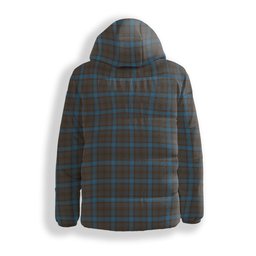 ScotsTee Shop Scottish Hanna of Leith yellow line Premium Tartan Down Jacket Winter White Duck Down Plaid