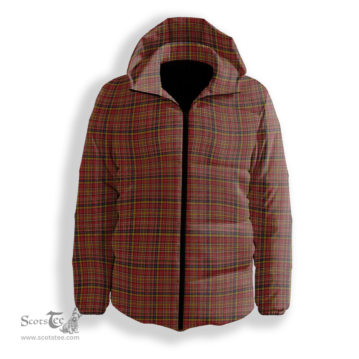 ScotsTee Shop Scottish Ogilvie (Ogilvy) of Strathallan Premium Tartan Down Jacket Winter White Duck Down Plaid