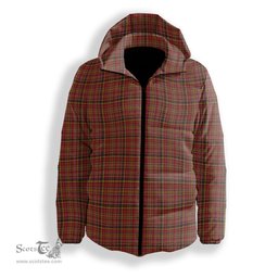 ScotsTee Shop Scottish Ogilvie (Ogilvy) of Strathallan Premium Tartan Down Jacket Winter White Duck Down Plaid