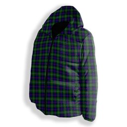 ScotsTee Shop Scottish MacThomas Modern Premium Tartan Down Jacket Winter White Duck Down Plaid