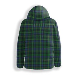 ScotsTee Shop Scottish Stewart Hunting Modern SC Premium Tartan Down Jacket Winter White Duck Down Plaid
