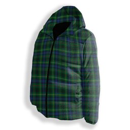 ScotsTee Shop Scottish Stewart Hunting Modern SC Premium Tartan Down Jacket Winter White Duck Down Plaid