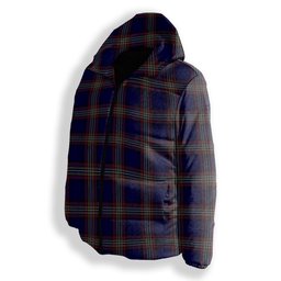 ScotsTee Shop Scottish York Regional Police Premium Tartan Down Jacket Winter White Duck Down Plaid