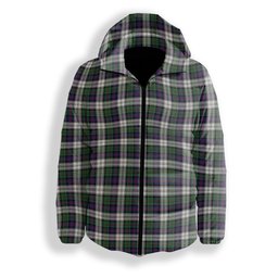 ScotsTee Shop Scottish MacCallum Dress Modern Premium Tartan Down Jacket Winter White Duck Down Plaid