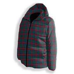 ScotsTee Shop Scottish Jardine Dress Modern Premium Tartan Down Jacket Winter White Duck Down Plaid