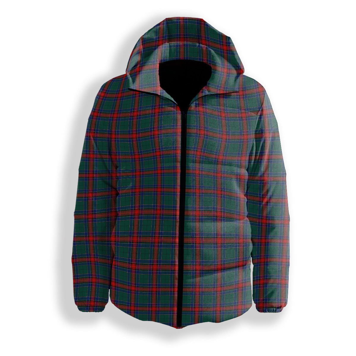 ScotsTee Shop Scottish Jardine Dress Modern Premium Tartan Down Jacket Winter White Duck Down Plaid