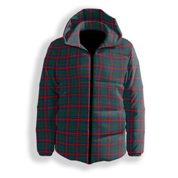 ScotsTee Shop Scottish Jardine Dress Modern Premium Tartan Down Jacket Winter White Duck Down Plaid