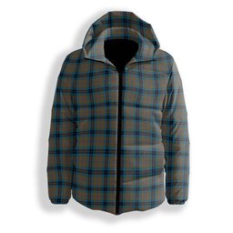 ScotsTee Shop Scottish Thompson Society Hunting Ancient Premium Tartan Down Jacket Winter White Duck Down Plaid