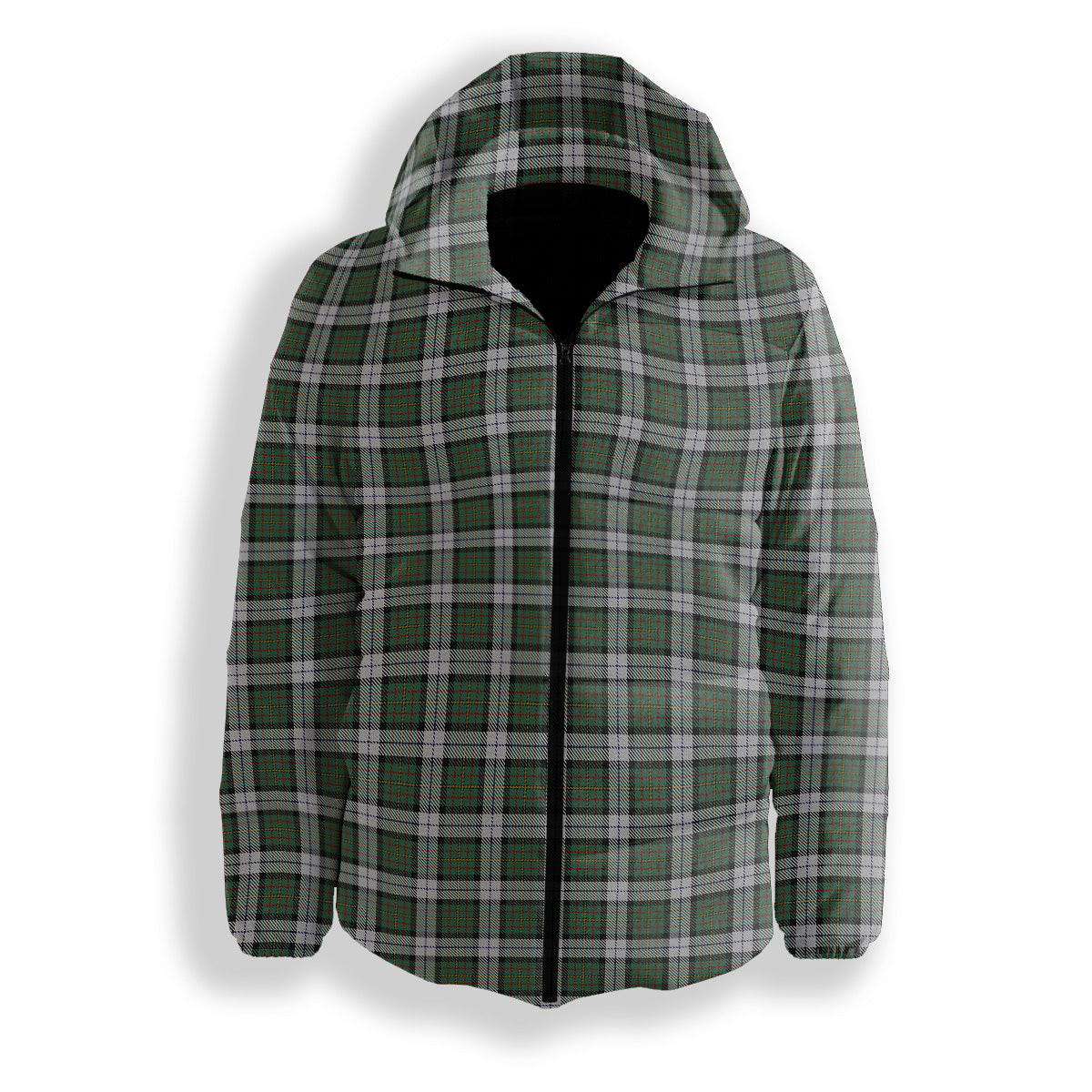 ScotsTee Shop Scottish McLaren Dress Premium Tartan Down Jacket Winter White Duck Down Plaid