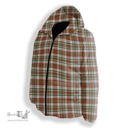 ScotsTee Shop Scottish MacAlister Dress Ancient Premium Tartan Down Jacket Winter White Duck Down Plaid