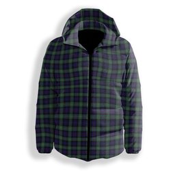ScotsTee Shop Scottish McKenzie Hunting Green Premium Tartan Down Jacket Winter White Duck Down Plaid