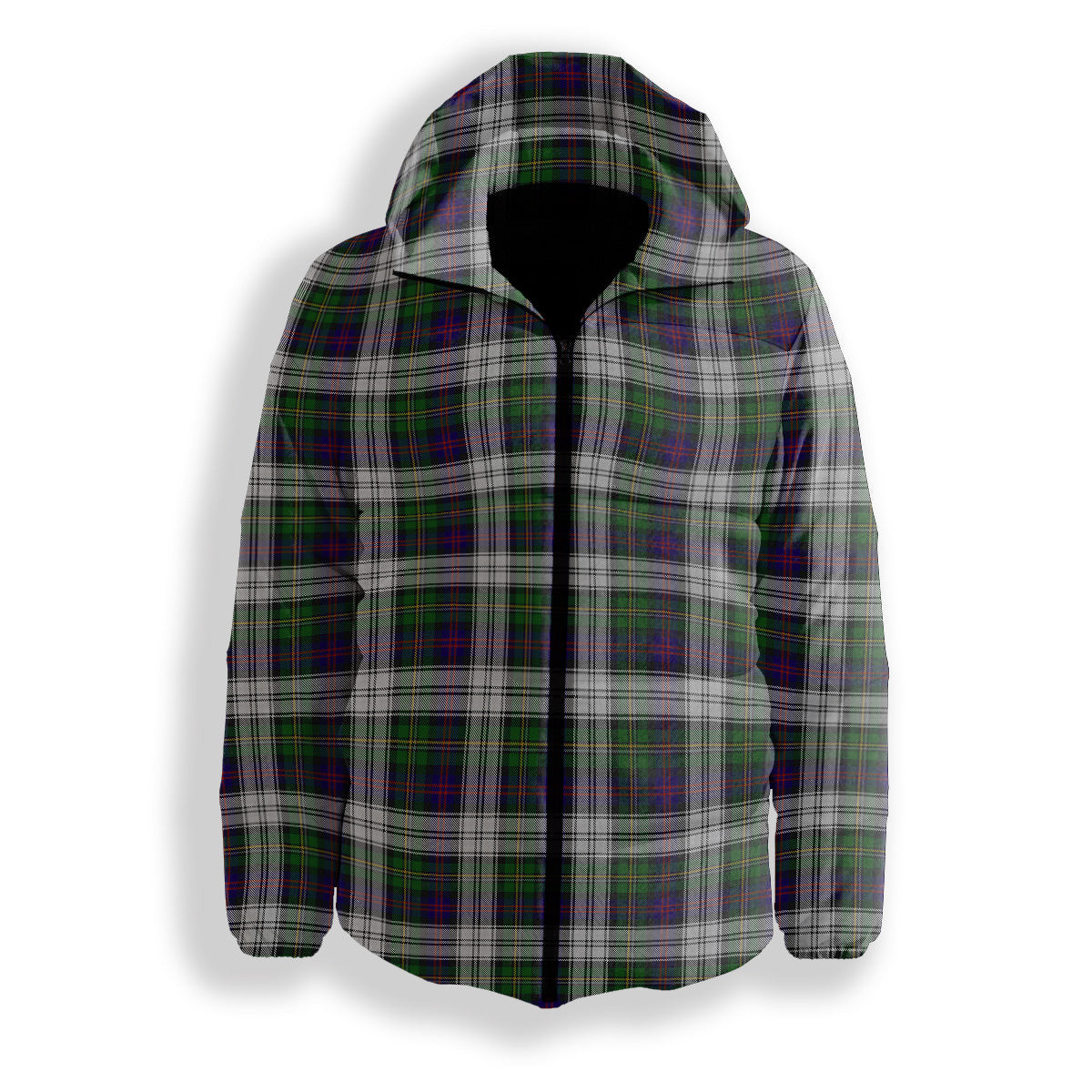 ScotsTee Shop Scottish MacCallum Dress - TD Premium Tartan Down Jacket Winter White Duck Down Plaid