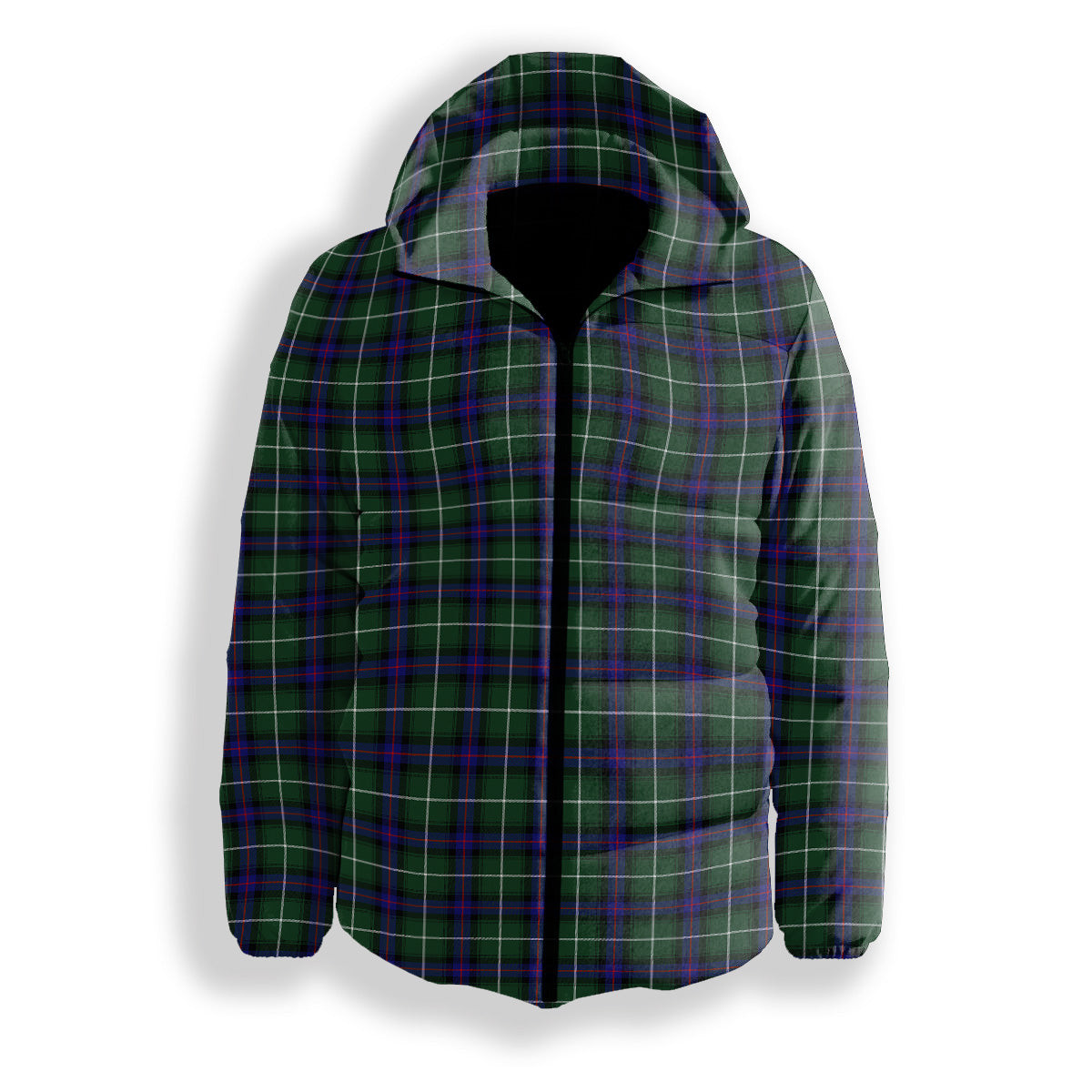 ScotsTee Shop Scottish MacDonald of the Isles Hunting Modern Premium Tartan Down Jacket Winter White Duck Down Plaid