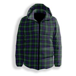 ScotsTee Shop Scottish MacDonald of the Isles Hunting Modern Premium Tartan Down Jacket Winter White Duck Down Plaid