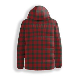 ScotsTee Shop Scottish Robertson Vestiarium Scoticum Premium Tartan Down Jacket Winter White Duck Down Plaid