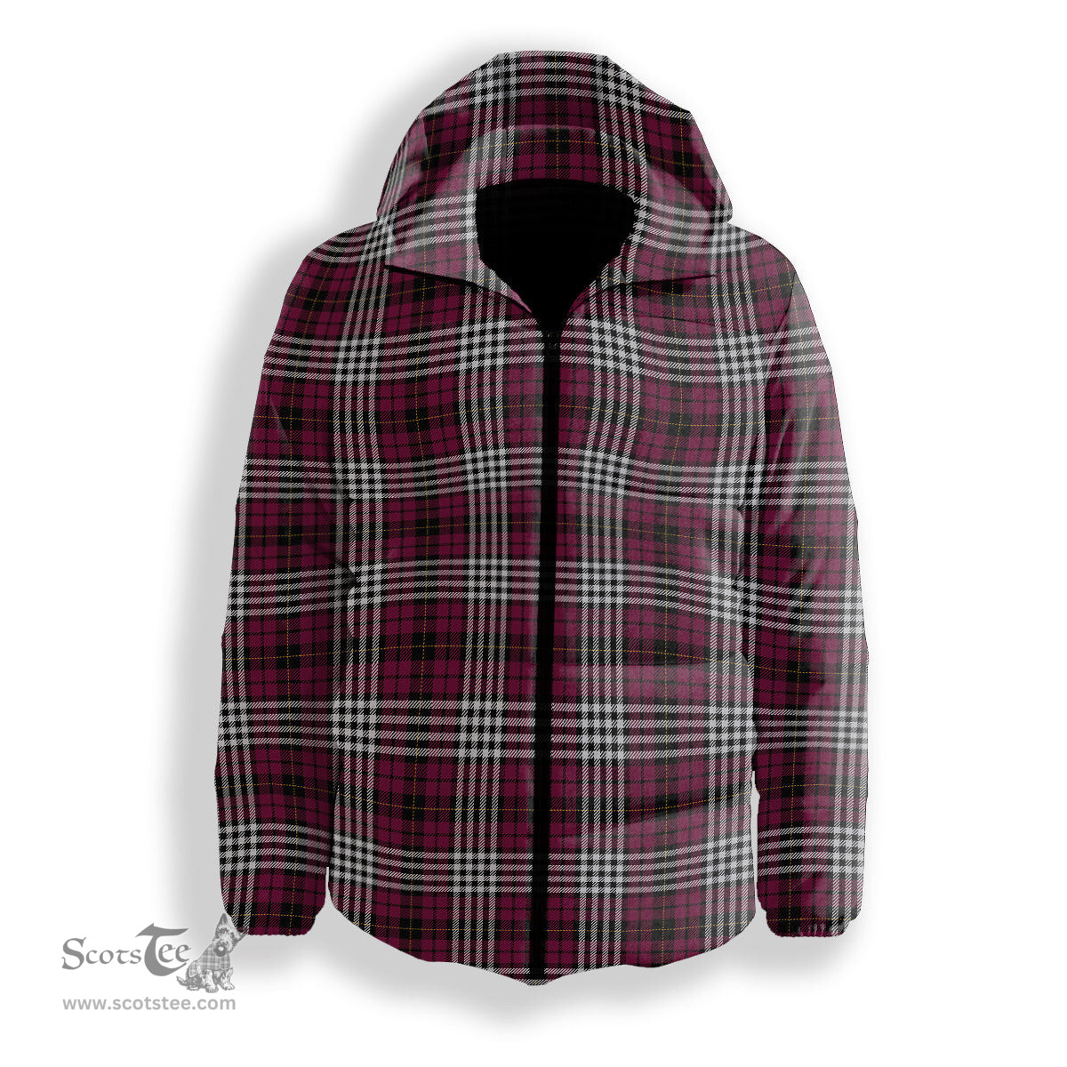 ScotsTee Shop Scottish Little of Morton Rigg Modern Premium Tartan Down Jacket Winter White Duck Down Plaid