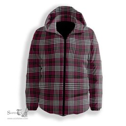 ScotsTee Shop Scottish Little of Morton Rigg Modern Premium Tartan Down Jacket Winter White Duck Down Plaid