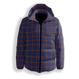 ScotsTee Shop Scottish McLaine of Lochbuie Premium Tartan Down Jacket Winter White Duck Down Plaid