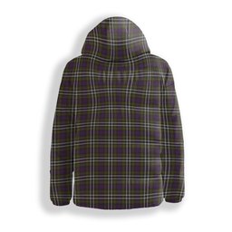 ScotsTee Shop Scottish MacDonell of Glengarry Dress Premium Tartan Down Jacket Winter White Duck Down Plaid