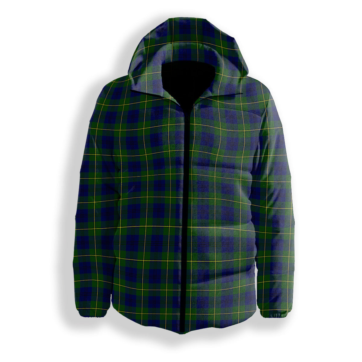 ScotsTee Shop Scottish Johnston of Caskieben Modern Premium Tartan Down Jacket Winter White Duck Down Plaid