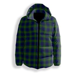 ScotsTee Shop Scottish Johnston of Caskieben Modern Premium Tartan Down Jacket Winter White Duck Down Plaid