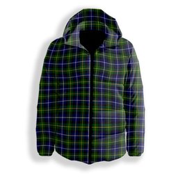 ScotsTee Shop Scottish McNeil of Barra Modern Premium Tartan Down Jacket Winter White Duck Down Plaid