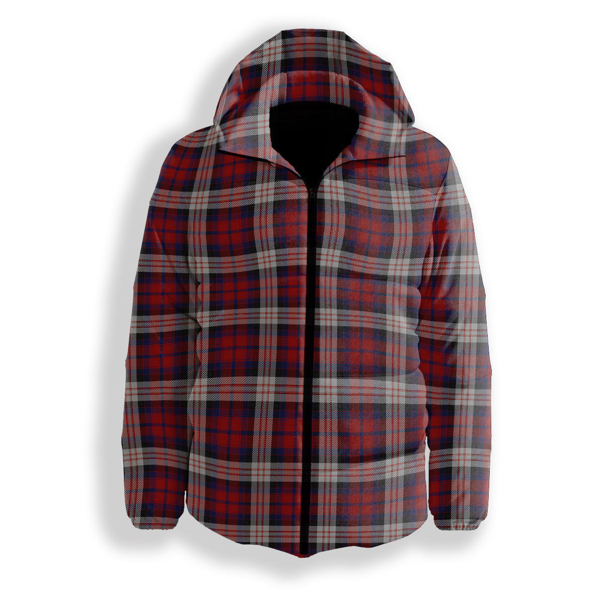 ScotsTee Shop Scottish McDonald Dress Irish Premium Tartan Down Jacket Winter White Duck Down Plaid