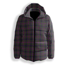 ScotsTee Shop Scottish Graham of Airth Modern Premium Tartan Down Jacket Winter White Duck Down Plaid