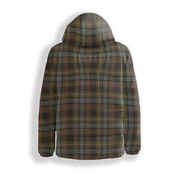 ScotsTee Shop Scottish Stewart Hunting Weathered Premium Tartan Down Jacket Winter White Duck Down Plaid