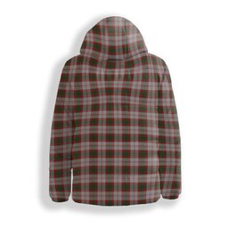 ScotsTee Shop Scottish Lindsay Dress Red Premium Tartan Down Jacket Winter White Duck Down Plaid