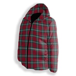 ScotsTee Shop Scottish MacLaine of Loch Buie Modern Premium Tartan Down Jacket Winter White Duck Down Plaid
