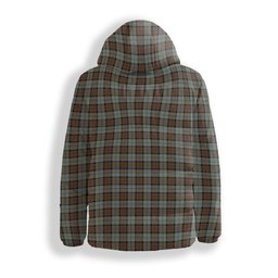 ScotsTee Shop Scottish McLeod of Harris Weathered Premium Tartan Down Jacket Winter White Duck Down Plaid