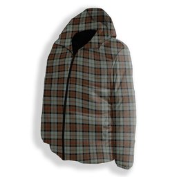 ScotsTee Shop Scottish MacLeod Of Harris Weathered Premium Tartan Down Jacket Winter White Duck Down Plaid