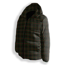 ScotsTee Shop Scottish Pilette of Kinnear Premium Tartan Down Jacket Winter White Duck Down Plaid