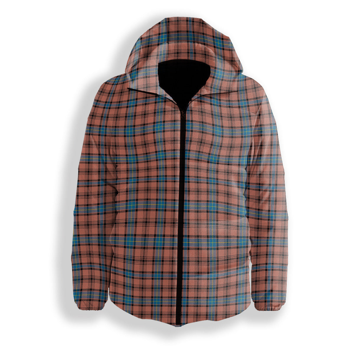 ScotsTee Shop Scottish Hannay Dress Modern Premium Tartan Down Jacket Winter White Duck Down Plaid
