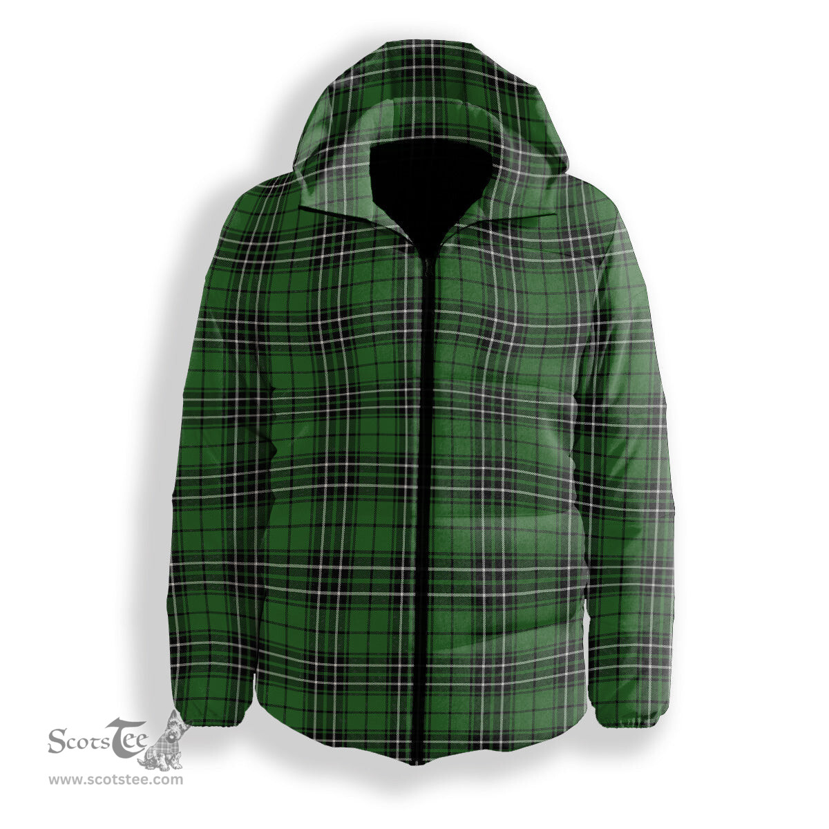 ScotsTee Shop Scottish MacLean of Duart Hunting Ancient Premium Tartan Down Jacket Winter White Duck Down Plaid