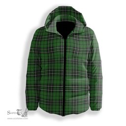ScotsTee Shop Scottish MacLean of Duart Hunting Ancient Premium Tartan Down Jacket Winter White Duck Down Plaid