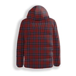 ScotsTee Shop Scottish Kelly of Sleat Red Premium Tartan Down Jacket Winter White Duck Down Plaid