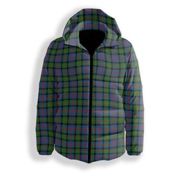 ScotsTee Shop Scottish MacLennan Ancient Premium Tartan Down Jacket Winter White Duck Down Plaid