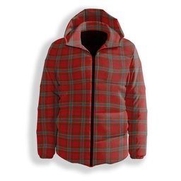 ScotsTee Shop Scottish Year of the Rat, The Premium Tartan Down Jacket Winter White Duck Down Plaid