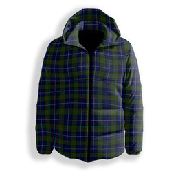 ScotsTee Shop Scottish MacLeod of Harris Modern Premium Tartan Down Jacket Winter White Duck Down Plaid