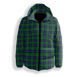 ScotsTee Shop Scottish Graham of Menteith Modern Premium Tartan Down Jacket Winter White Duck Down Plaid