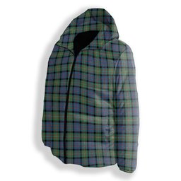 ScotsTee Shop Scottish McDonell Of Glengarry Ancient Premium Tartan Down Jacket Winter White Duck Down Plaid