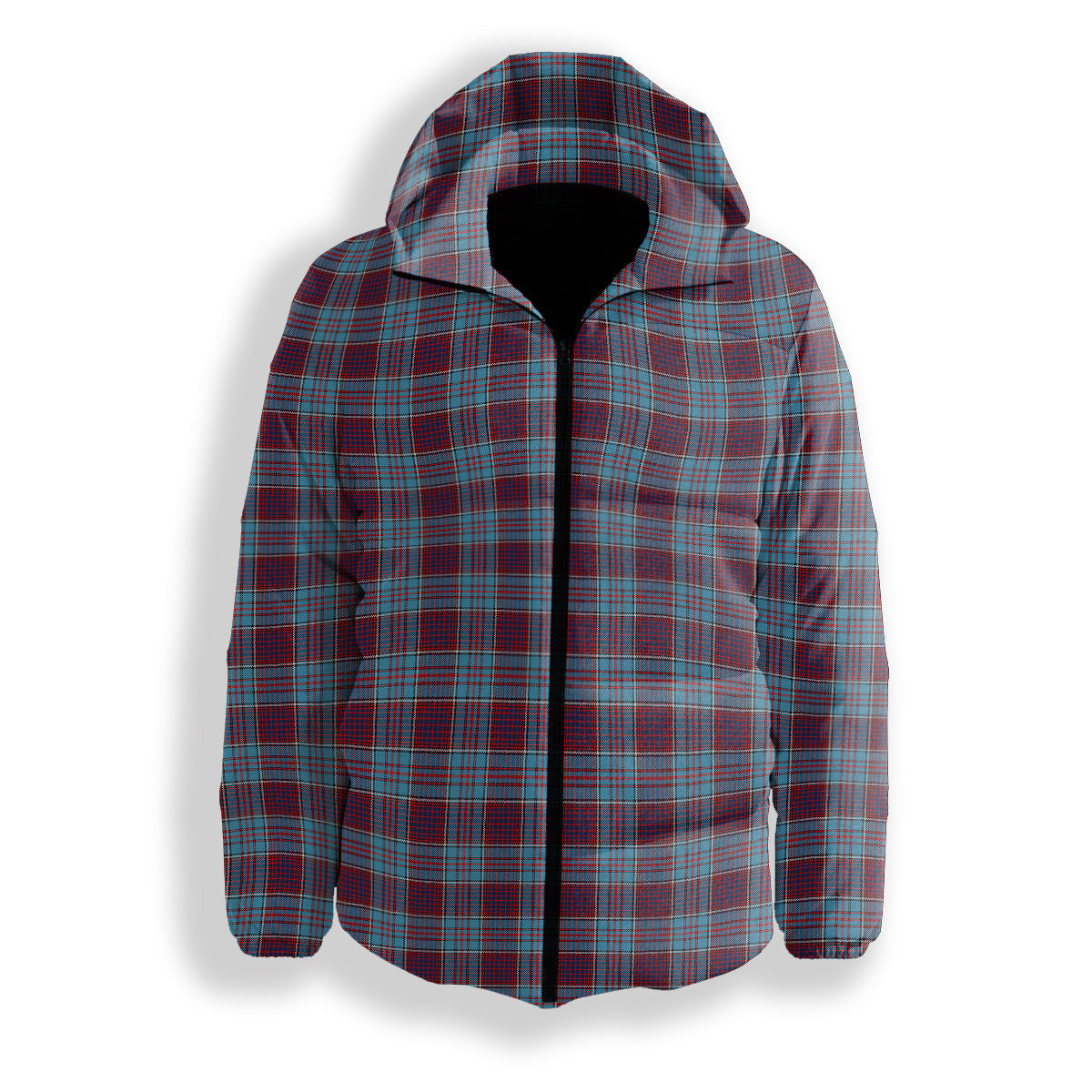ScotsTee Shop Scottish Royal Canadian Air Force Modern Premium Tartan Down Jacket Winter White Duck Down Plaid