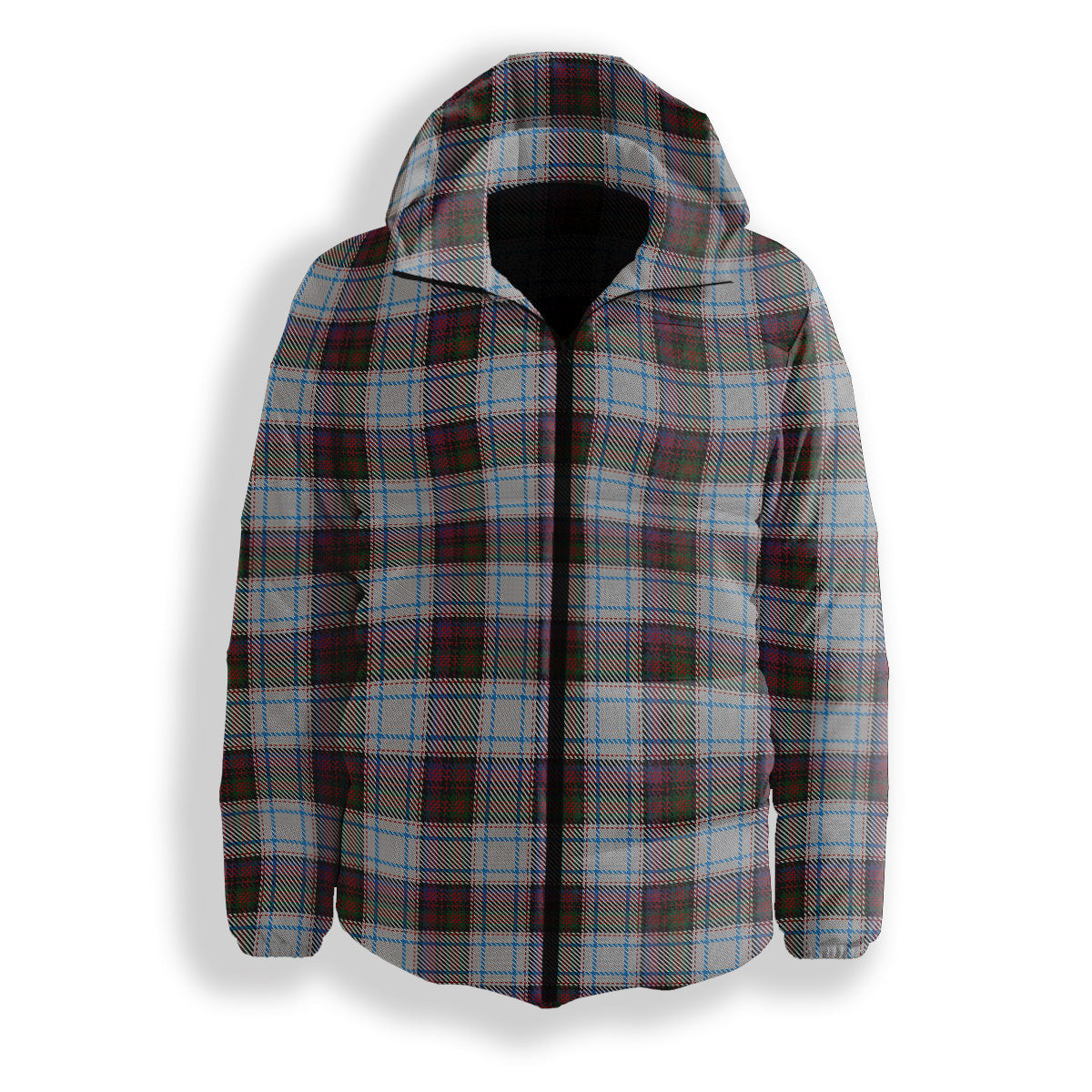 ScotsTee Shop Scottish McDonald Dress Ancient Premium Tartan Down Jacket Winter White Duck Down Plaid