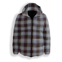 ScotsTee Shop Scottish McDonald Dress Ancient Premium Tartan Down Jacket Winter White Duck Down Plaid