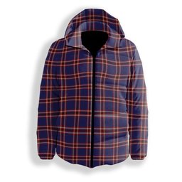 ScotsTee Shop Scottish Laing of Archiestown Premium Tartan Down Jacket Winter White Duck Down Plaid