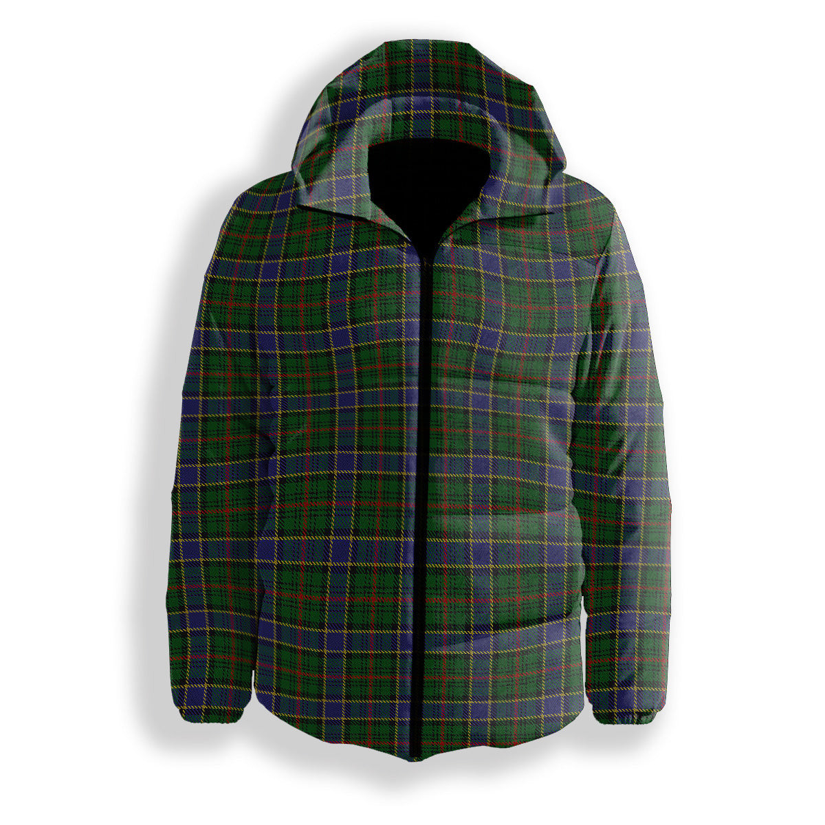 ScotsTee Shop Scottish Ogilvie Hunting 1 Premium Tartan Down Jacket Winter White Duck Down Plaid