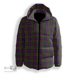 ScotsTee Shop Scottish MacDonald of Clanranald 2 Premium Tartan Down Jacket Winter White Duck Down Plaid